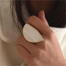 Acetate Plate Adjustable Ring Oval Gem Stone Crystal Acrylic Trendy Geometric Wedding bands rings