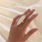 Acetate Plate Adjustable Ring Oval Gem Stone Crystal Acrylic Trendy Geometric Wedding bands rings