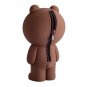 Line 3D Brown Bear Cartoon Pencil Case Container Bags Kawaii Cute School Supplies Stationery