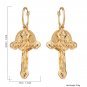 Trendy Vintage Cross Coin Portrait Pendant Drop Dangle Earrings Gold Ethnic Women Charm Jewelry