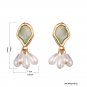 Geometric Simulated Pearl Tassel Drop Earrings Romantic Elegant Dangle Korean
