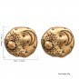 Vintage Retro Moon Sun Round Stud Earrings Exquisit Women Party Jewelry Korean Trendy