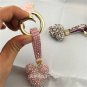 Rhinestone Crystal Keychain Keyring Tassel Mickey Bear BallPendant Bag Pendant Accessory Woman