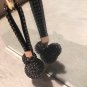 Rhinestone Crystal Keychain Keyring Tassel Mickey Bear BallPendant Bag Pendant Accessory Woman