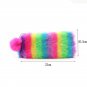 Cute Rainbow Stripe Fluffy Furry Pencil Case Girls Soft Plush Bag Pouch Stationery School Supplies