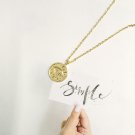 Gold Color Coin Eye Pendant Necklaces Simple Round Disc Layered Choker Boho Jewelry