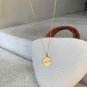 Gold Color Coin Eye Pendant Necklaces Simple Round Disc Layered Choker Boho Jewelry