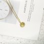 Gold Color Coin Eye Pendant Necklaces Simple Round Disc Layered Choker Boho Jewelry