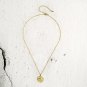 Gold Color Coin Eye Pendant Necklaces Simple Round Disc Layered Choker Boho Jewelry