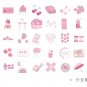 50Pcs Cute Japanese Pastel Pink Stationery Stickers Kawaii Paper Kids DIY Scrapbooking Diary