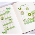 50Pcs Cute Japanese Green Fruit Stationery Stickers Kawaii Paper Kids DIY Scrapbooking Diary