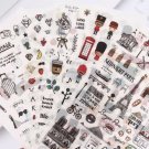 6 pcs/pack Paris London Travel Sticker Decoration Scrapbooking Label Kawaii Korean Stationery