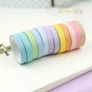 12 Pcs/lot Thin Rainbow Decorative Washi Tape Adhesive Tape Masking School Supplies Stationery