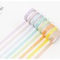12 Pcs/lot Thin Rainbow Decorative Washi Tape Adhesive Tape Masking School Supplies Stationery