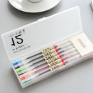 12 Pcs/lot Muji Style Gel Pen 0.5mm Color Ink Pen Maker Pen School Office Supply