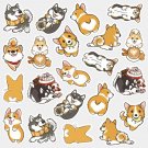 Kawaii Cute Dog Corgi Decorative Stickers Sanrio Japanese Cute DIY Scrapbooking Diary Album Label
