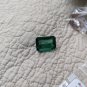 Large Moldavite Polished Faceted Emerald cut Stone 39.10 Ct  Green Beauty.