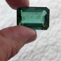 Large Moldavite Polished Faceted Emerald cut Stone 39.10 Ct  Green Beauty.