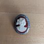 Vintage Sterling Silver Cameo Pin Broach