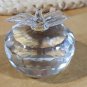 Faceted Crystal Glass Apple Paperweight