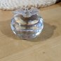 Faceted Crystal Glass Apple Paperweight