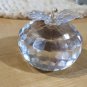 Faceted Crystal Glass Apple Paperweight