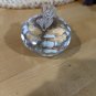 Faceted Crystal Glass Apple Paperweight
