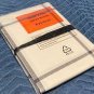 Hearth Hand 70" Round White With Black Stripes Table Cloth
