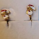 Vintage Santa Clip On Earings