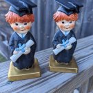 Pair of GOEBEL REDHEAD BACHELOR DEGREE FIGURINES (BOY GRADUATE) 5"H WEST GERMANY