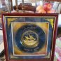 Kuwaiti Boom, Small Plate, Gold on black, Shadow Boxed