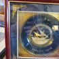 Kuwaiti Boom, Small Plate, Gold on black, Shadow Boxed