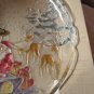 CRYSTAL CLEAR STUDIOS SLIEGH BELLS PLATTER/HAND PAINTED 14" 1991 JAPAN