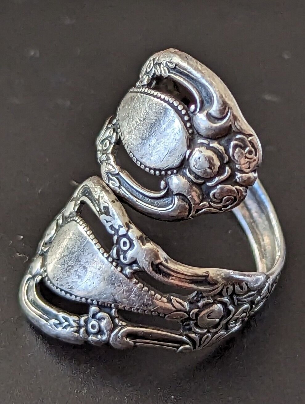 Vintage Sterling Silver BEAU Spoon Ring