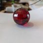 Unique Red Faceted Glass Sphere About 1.5" Diameter