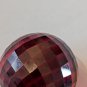 Unique Red Faceted Glass Sphere About 1.5" Diameter