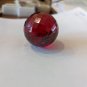 Unique Red Faceted Glass Sphere About 1.5" Diameter