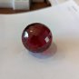 Unique Red Faceted Glass Sphere About 1.5" Diameter