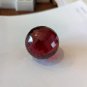 Unique Red Faceted Glass Sphere About 1.5" Diameter