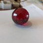 Unique Red Faceted Glass Sphere About 1.5" Diameter