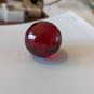 Unique Red Faceted Glass Sphere About 1.5" Diameter