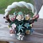 Vintage Capodimonte Flower Basket Mollica Italy