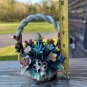 Vintage Capodimonte Flower Basket Mollica Italy