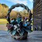 Vintage Capodimonte Flower Basket Mollica Italy