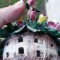 Vintage Capodimonte Flower Basket Mollica Italy