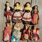 Vintage Eros International Dolls Collection TLC needed. 7" each Set of Eight