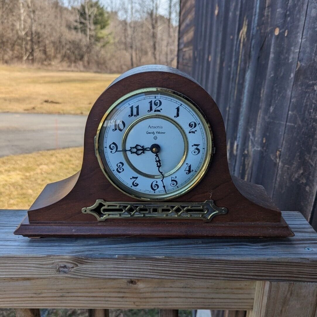 Vintage Ansonia Quartz Chime Mantel Clock Made In Germany