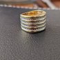 Stamped 925 Wide Band Waves Ring Size 7  0.51 oz tw