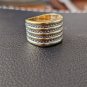 Stamped 925 Wide Band Waves Ring Size 7  0.51 oz tw