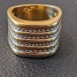 Stamped 925 Wide Band Waves Ring Size 7  0.51 oz tw